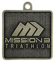 Example of Triathlon Participant medal