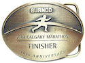 Custom marathon finisher buckle