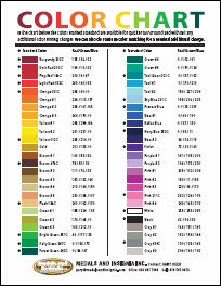 Quick Reference Flyer of Standard Colors